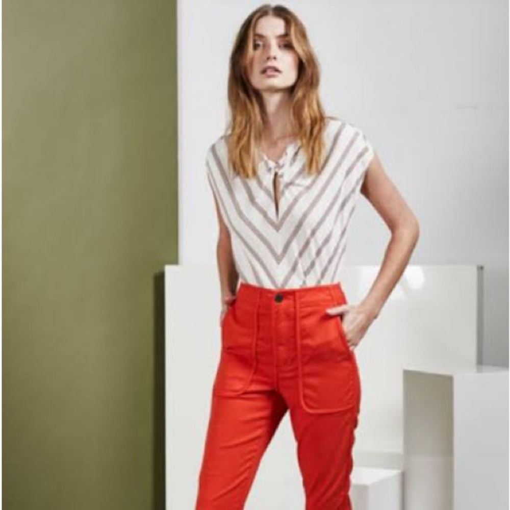 Joie L Carsen Chevron Top